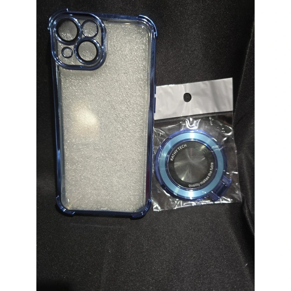 iPhone 14 Clear Blue Phone Case